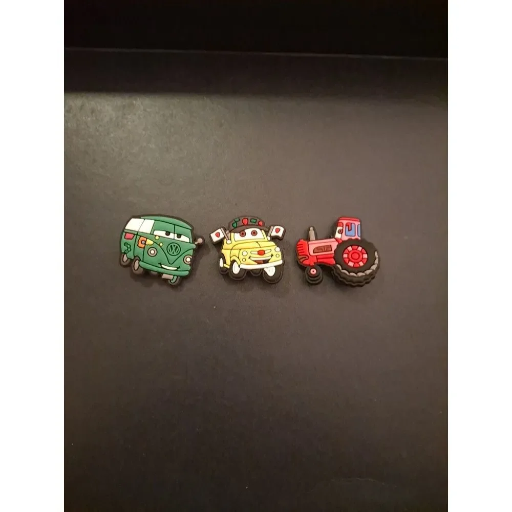 Lot Of 3 Disney Cars Themed Croc Charm Jibz‎